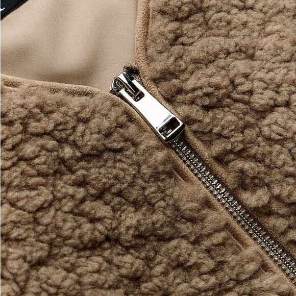 ZARA BLOGGER FAVORITE SHORT FAUX SHEARLING JACKET - Picture 12 of 12